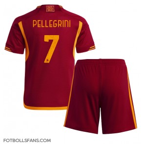 AS Roma Lorenzo Pellegrini #7 Replika Hemmatröja Barn 2023-24 Kortärmad (+ Korta byxor)